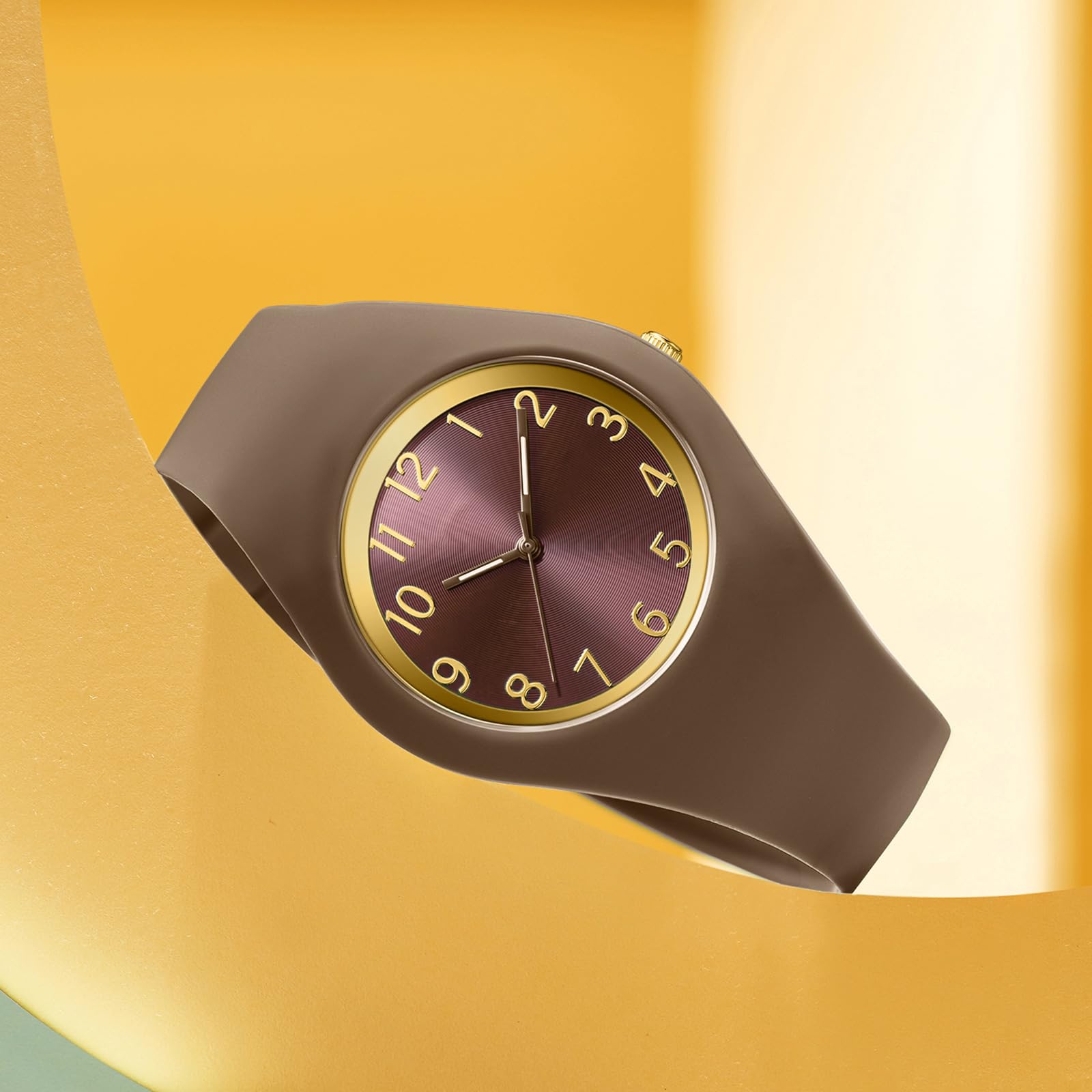 Reloj de pulsera para mujer, analógico, de cuarzo, correa de silicona, resistente al agua, 5 ATM, luminoso, deportivo, para niños, niñas, jóvenes, mujeres, relojes de números grandes, analógicos,
