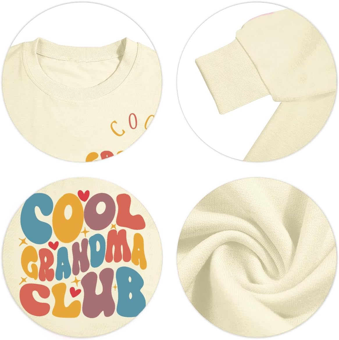 Grandma Sweatshirts for Women Cool Grandma Club Shirt Funny Grandmother Gifts Crewneck Long Sleeve Pullover Tops - Image 5