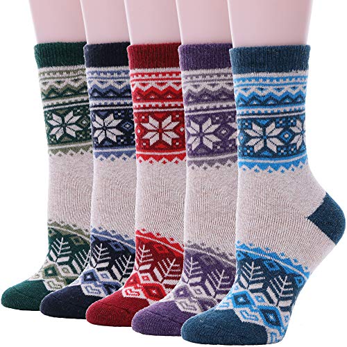 EBMORE Merino Wandersocken 4-Pack - Thermosocken Für Damen & Herren