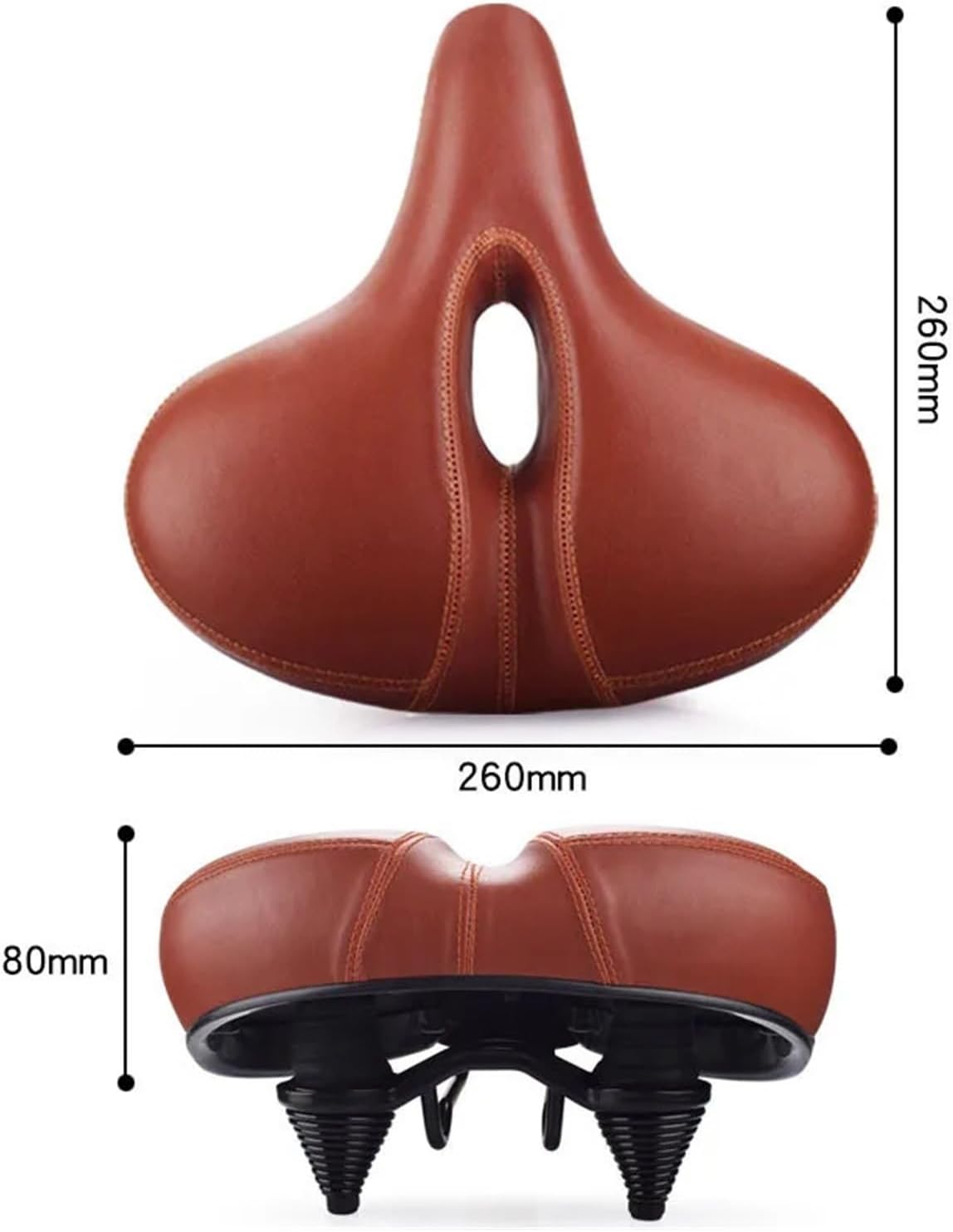 Soft MTB Saddle Thickened Sponge Bicycle Long Distance Silicone Road Seat Cushion Spring Shock Absorption(Basic Model Orange)