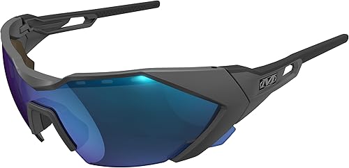 Mechanix Wear Vision Type-E - Lentes de seguridad con antivaho, resistentes a los arañazos, protectores, gris, medio marco, brazos y nariz