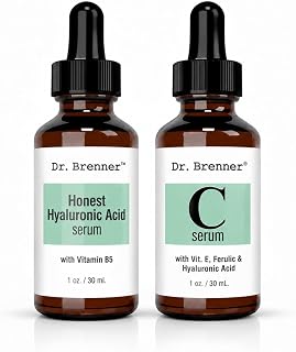 Vitamin C Serum 20% Pure L-Ascorbic Acid, Ferulic Acid, Vitamin E and HA and Hyaluronic Acid Serum with Vitamin B5 for Face and Eyes Natural Anti Aging Anti Wri