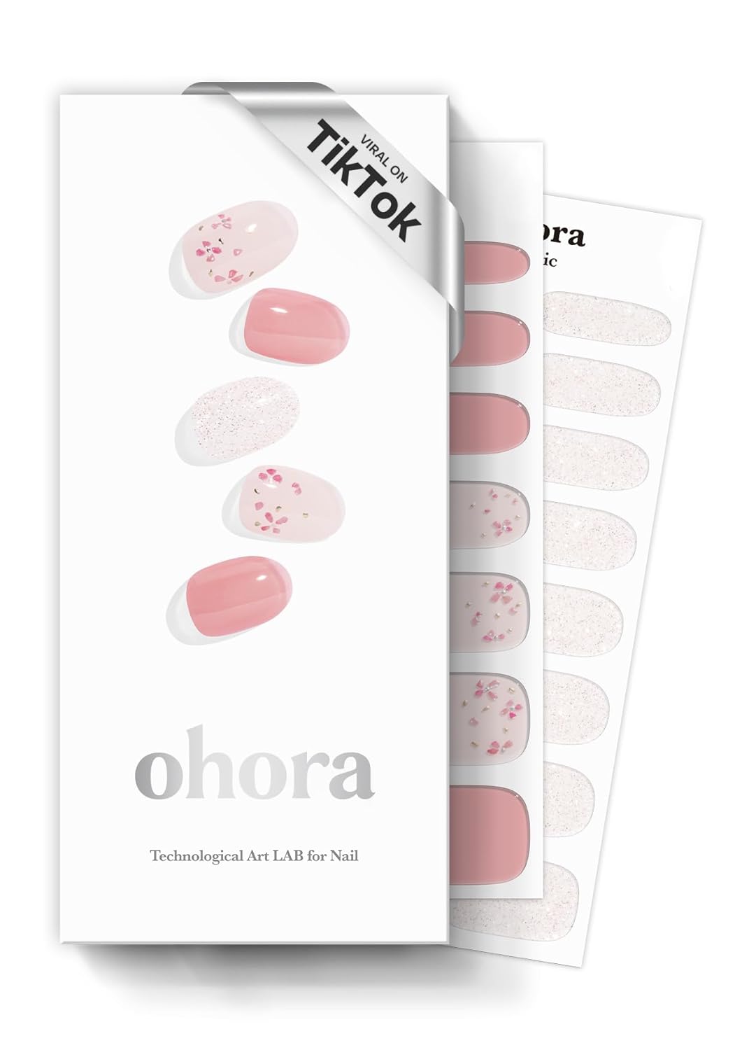 ohora Semi Cured Gel Nail Set of 2 (N Cream Indigo & N Rose Diamond) - Professional Salon-Quality Nail Care