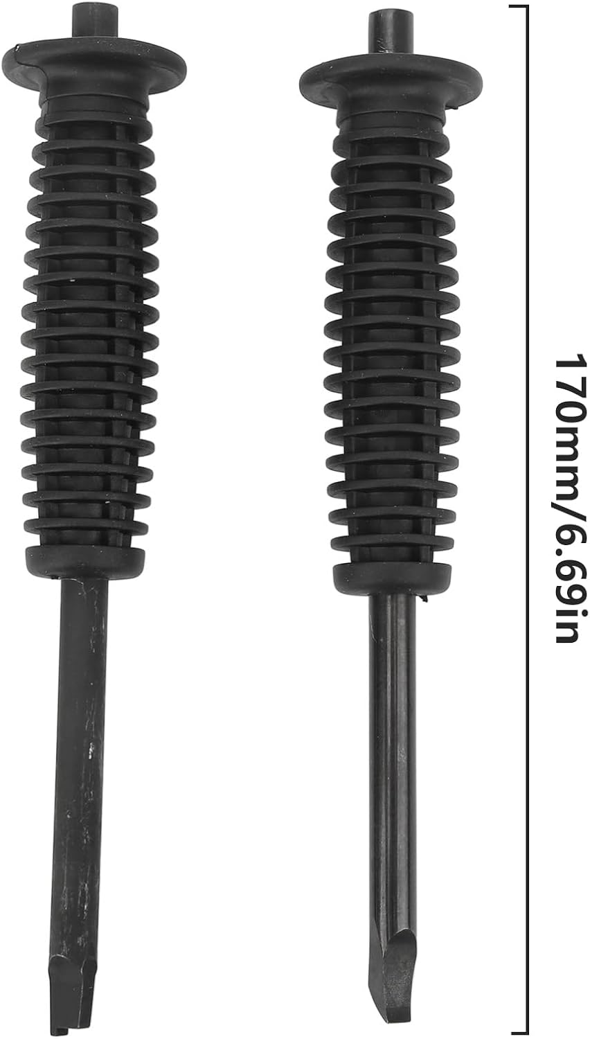 2Pcs Axle Nut Removal Tools, 6.69in Drive Axle Nut Steel Removal Tool, Carbon Steel Drive Axle Nuts Installer and Remover Tool with Rubber Handle Replacement for ES, Black