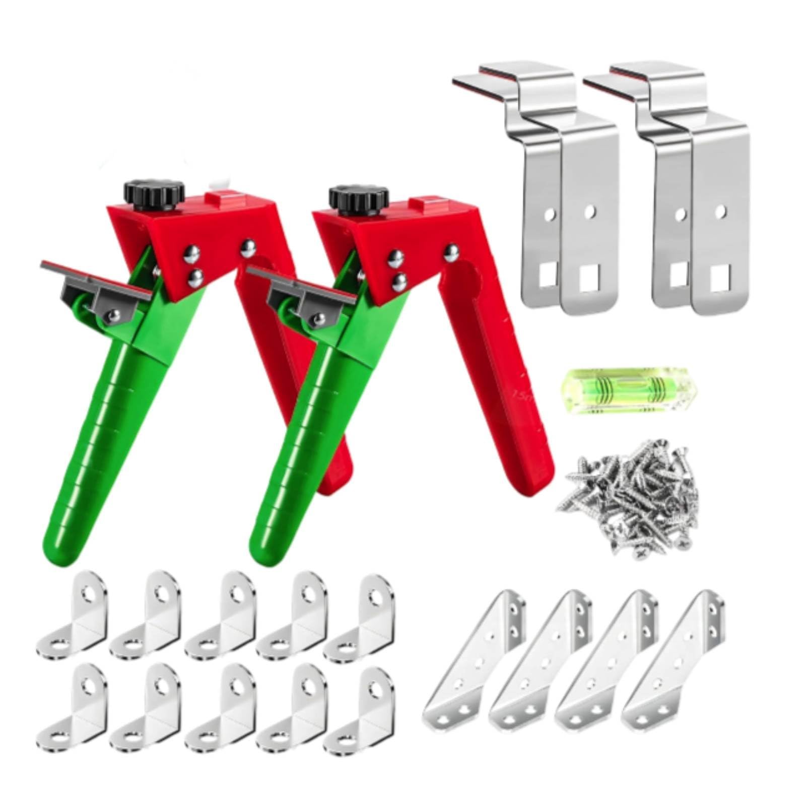 Abrazadera Delantera de Cajón Clips de Fijación Herramienta de Alineación Pinza para Montaje Uso Práctico en Acero Inoxidable Adecuada para Reparación, Plateado