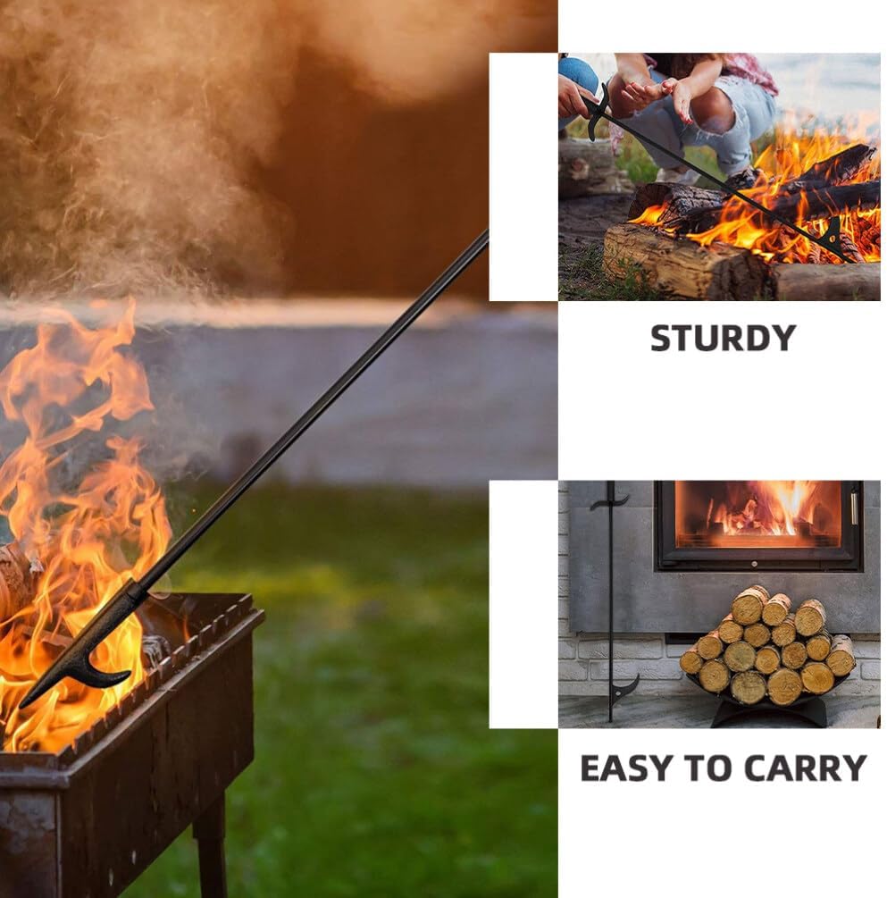 Alipis Steel Multi-Function Fireplace Tool for Use Lightweight Portable Design for Camping Bbqs and Home Fireplaces Steel Construction