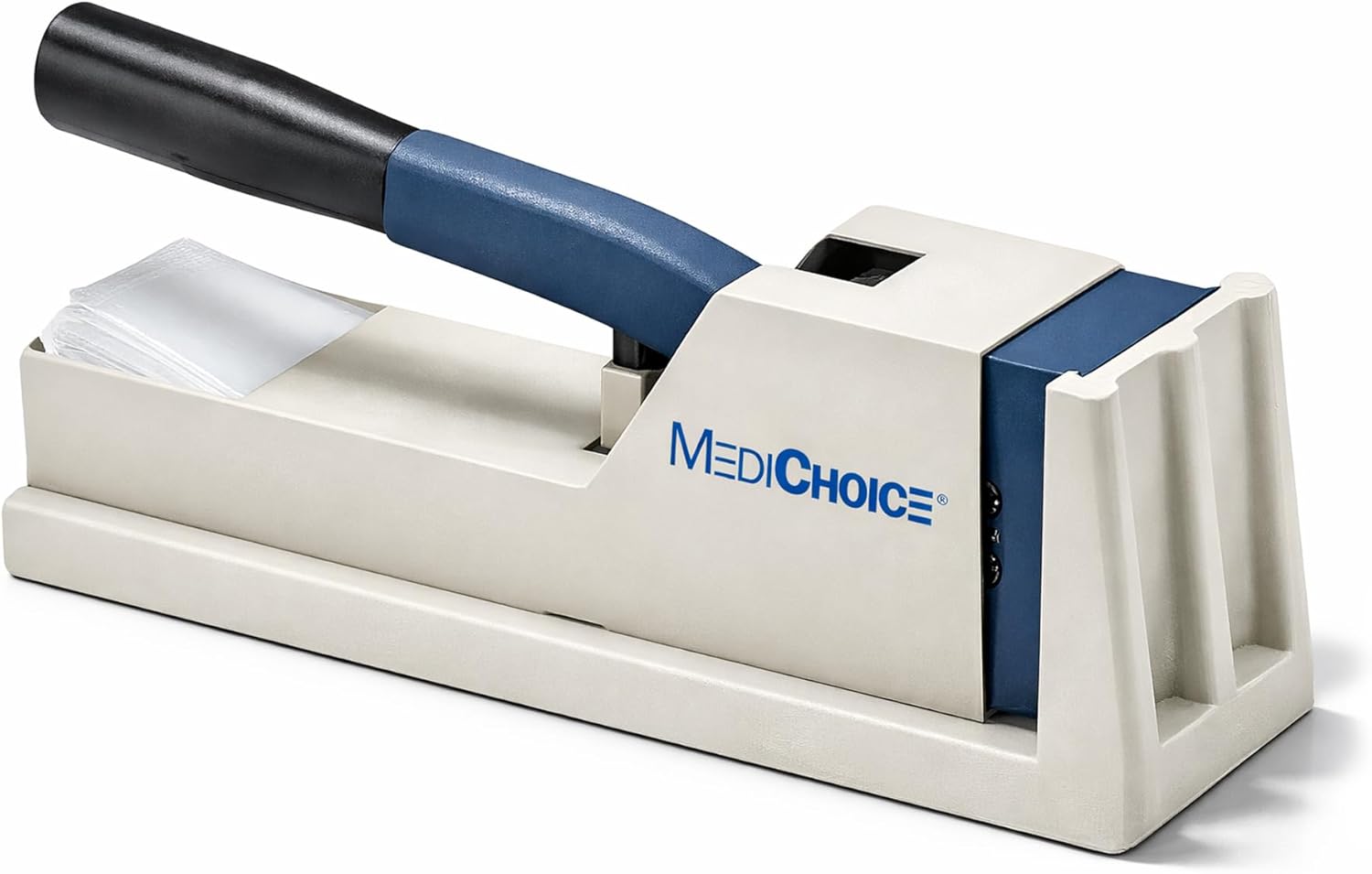 MediChoice Hand Operated Heavy-Duty Pill Crusher System Crushes Multiple Tablets at Once Compounding Medications Children Elderly Pets PLC5000 +50 Pill Pouches