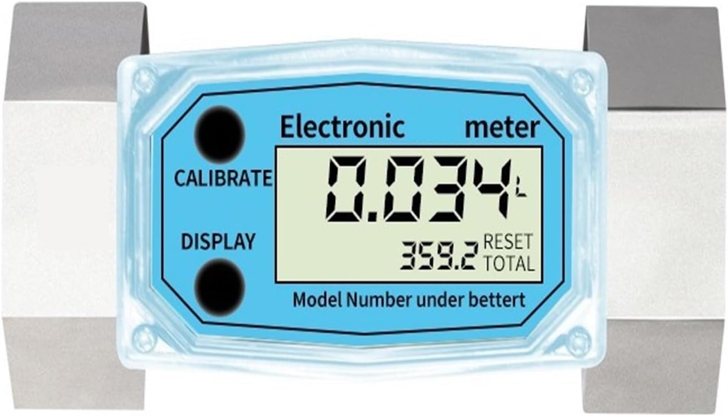 Electronic Digital Flowmeter 1 Inch LCD Display Electric Flow Meter(1 inch)