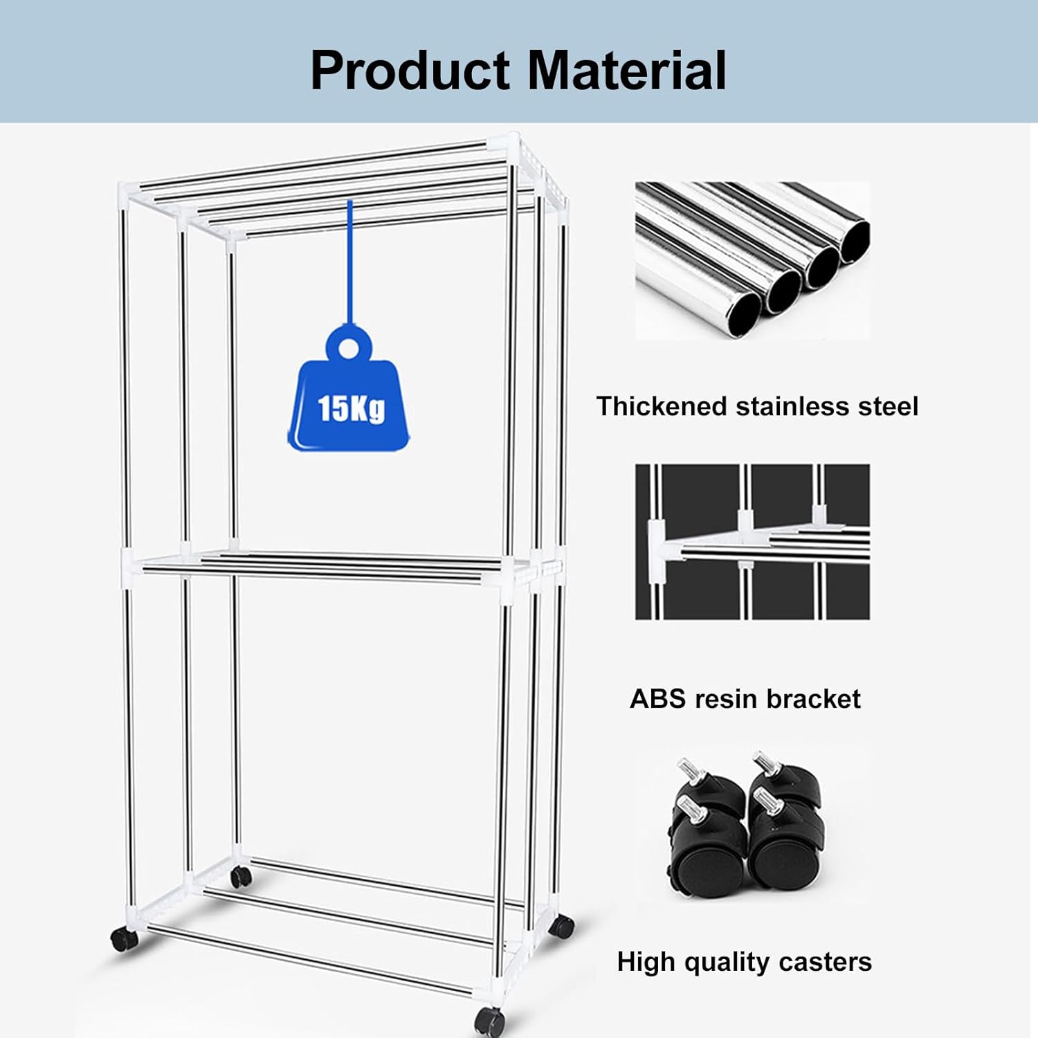 1500 W Automatic Vertical Clothes Dryer, with 4 H Drying Timer, 360° Heat Flow Circulation Heating, 3-Speed Temperature Adjustment, for Apartments, Dormitories