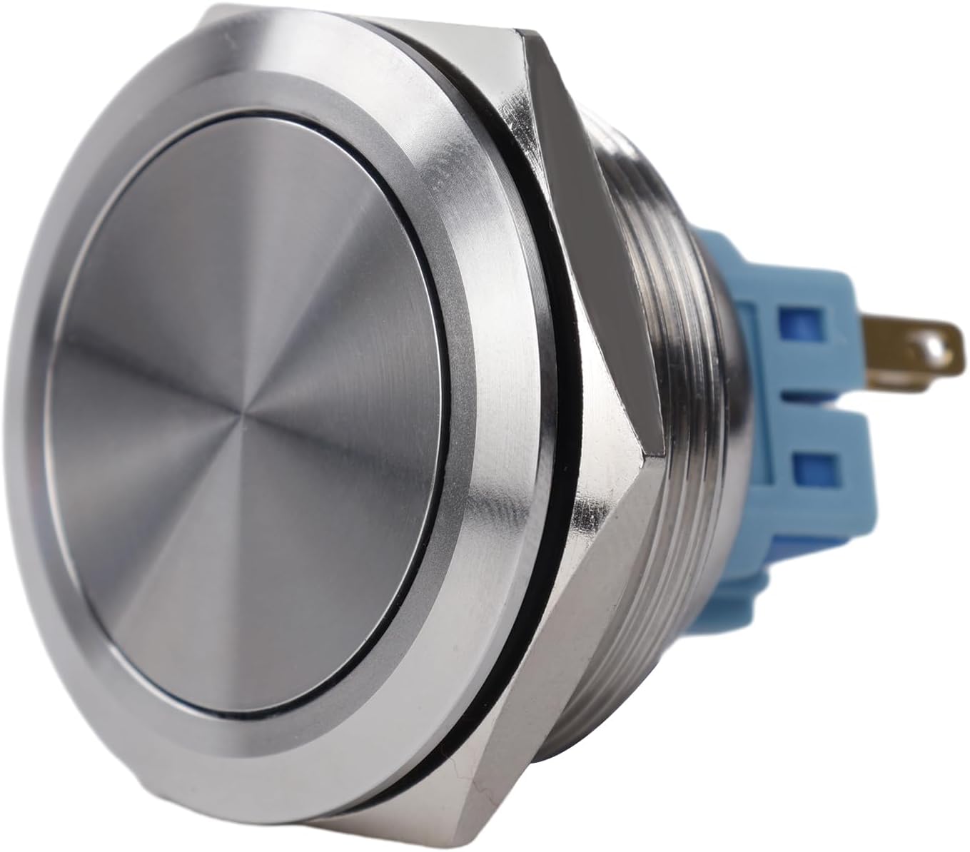 Larcele Push Button Switch 30mm Waterproof Momentary Metal DIY Switch, Super Large Size,1 Piece JSANKG-15