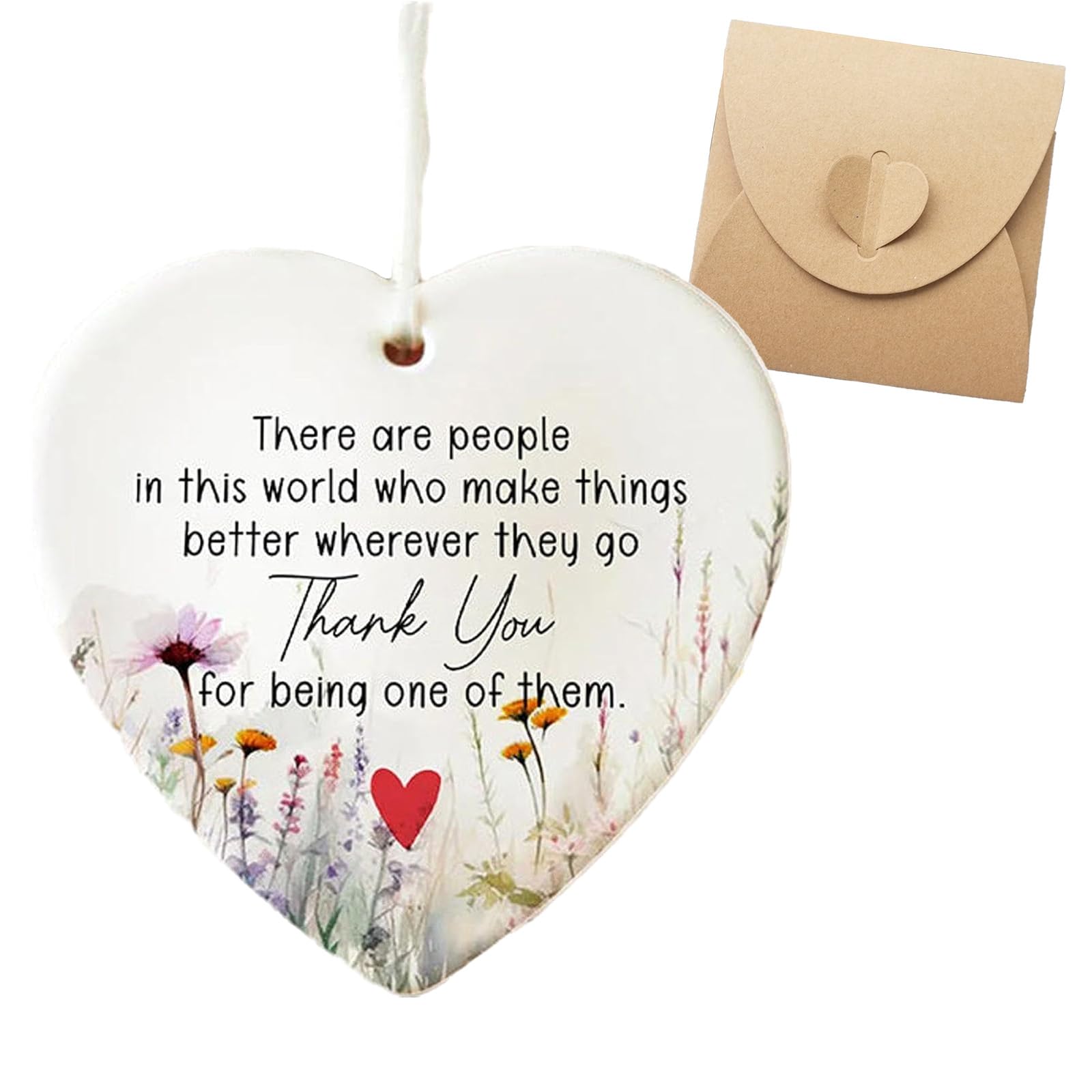 Acrylic Heart Plaque with Envelope, Encouragement Gift for Women & Men, Small Thank You Gifts, Personalized Appreciation Keepsake, Heartfelt Thank You Gifts for Her or Him, Need to Tear off the Film