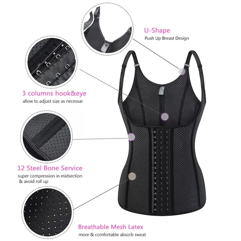 MMRTDJDR Frauen Latex Tailler Cincher Schlampe Weste Trainer Korsett Plus Größe Gürtelgürtel Taille Shapewear XS-6XL
