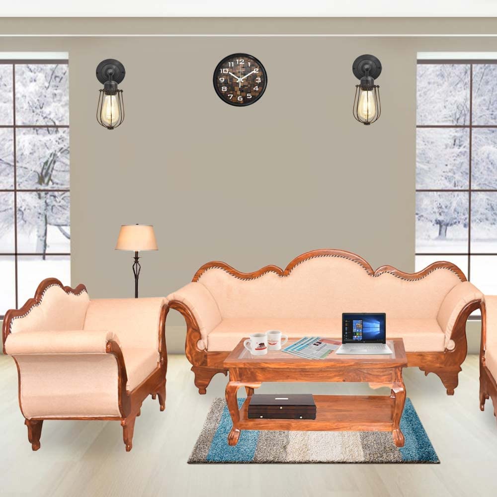 MAHADEV DREAM FURNITURE Solid Sheesham Wood Sofa Set Single Seater for