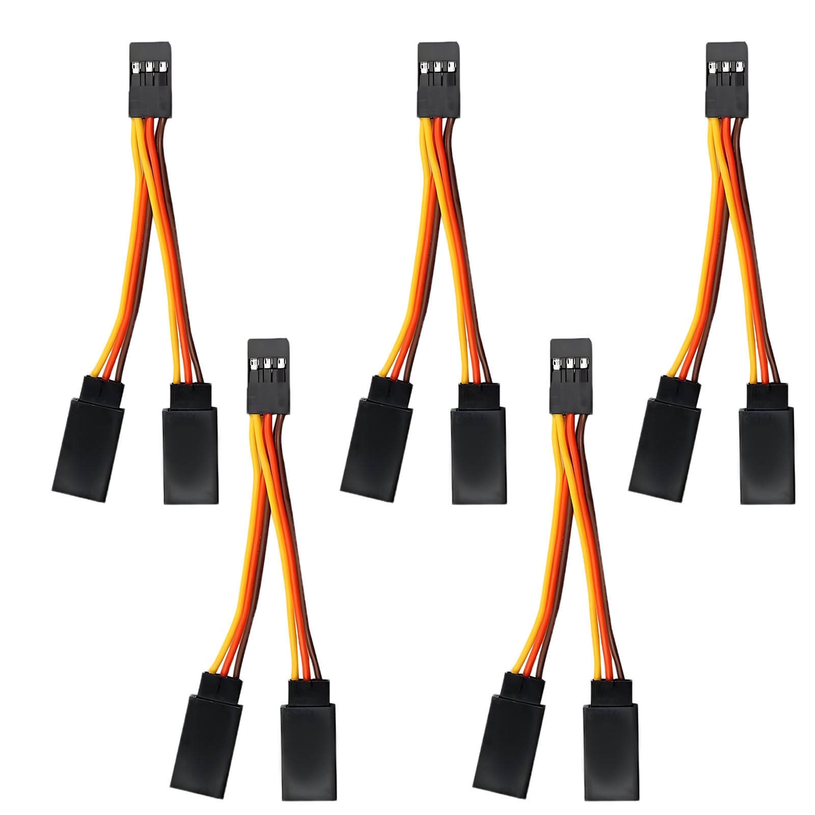 Cable Divisor Servo Y 5 Piezas Compatible con JR Spektrum Hitec para Aviones Drones Helicópteros RC