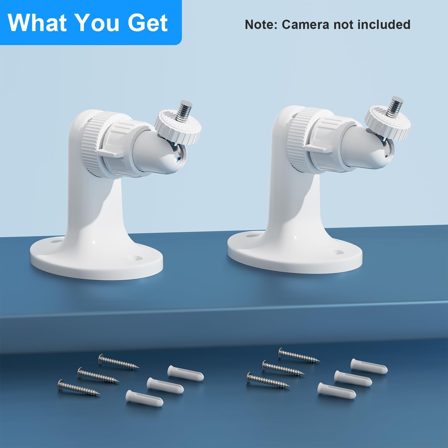 Didalo 2Pack Wall Mount for eufyCam 2C/2C Pro, 2/2 Pro, 3C/S300, 3/S330SoloCam S220/C210, 360°Adjustable Security Wall Mount Bracket for eufyCam Indoor/Outdoor Use (Camera Not Included)