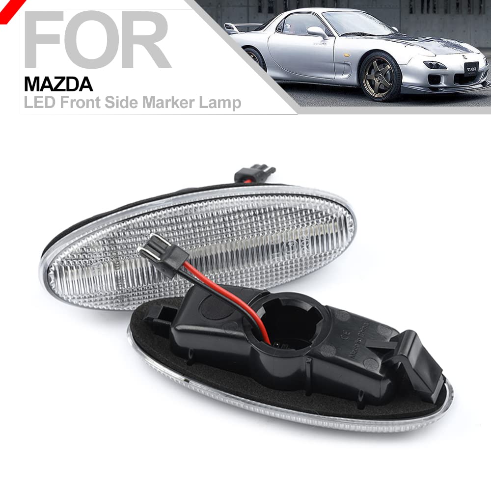 LED Sequential Side Marker Lights Turn Signal Lamps For Mazda RX7