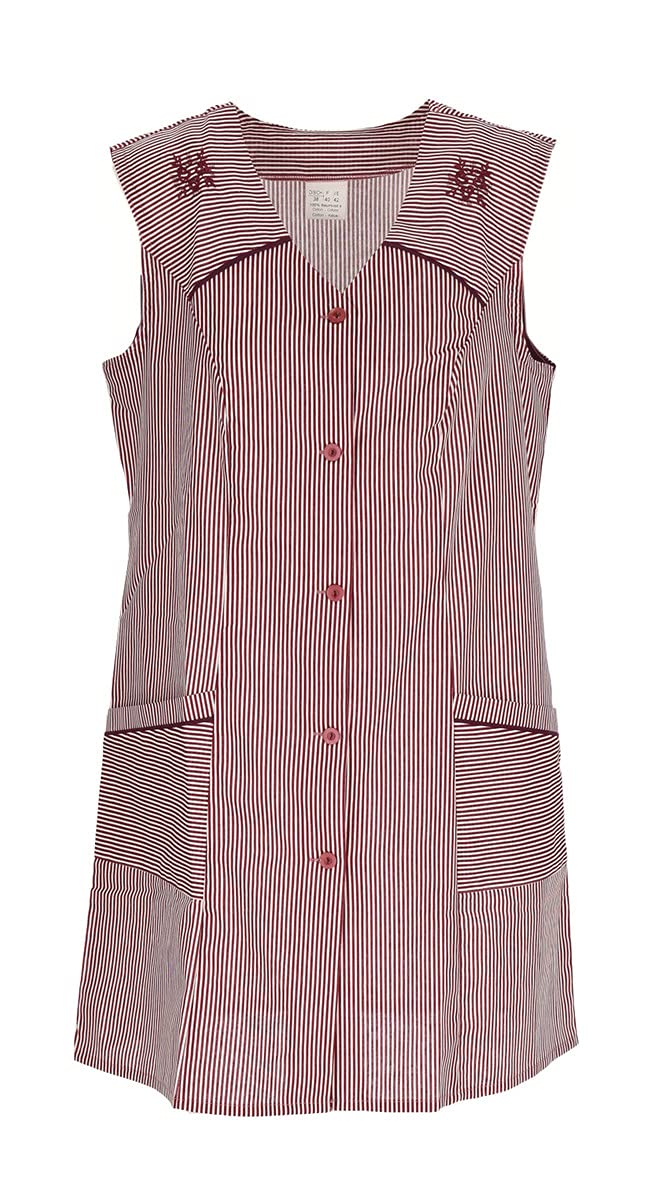 Tablier de cuisine en coton rayé 7/8 Kasack court sans bras