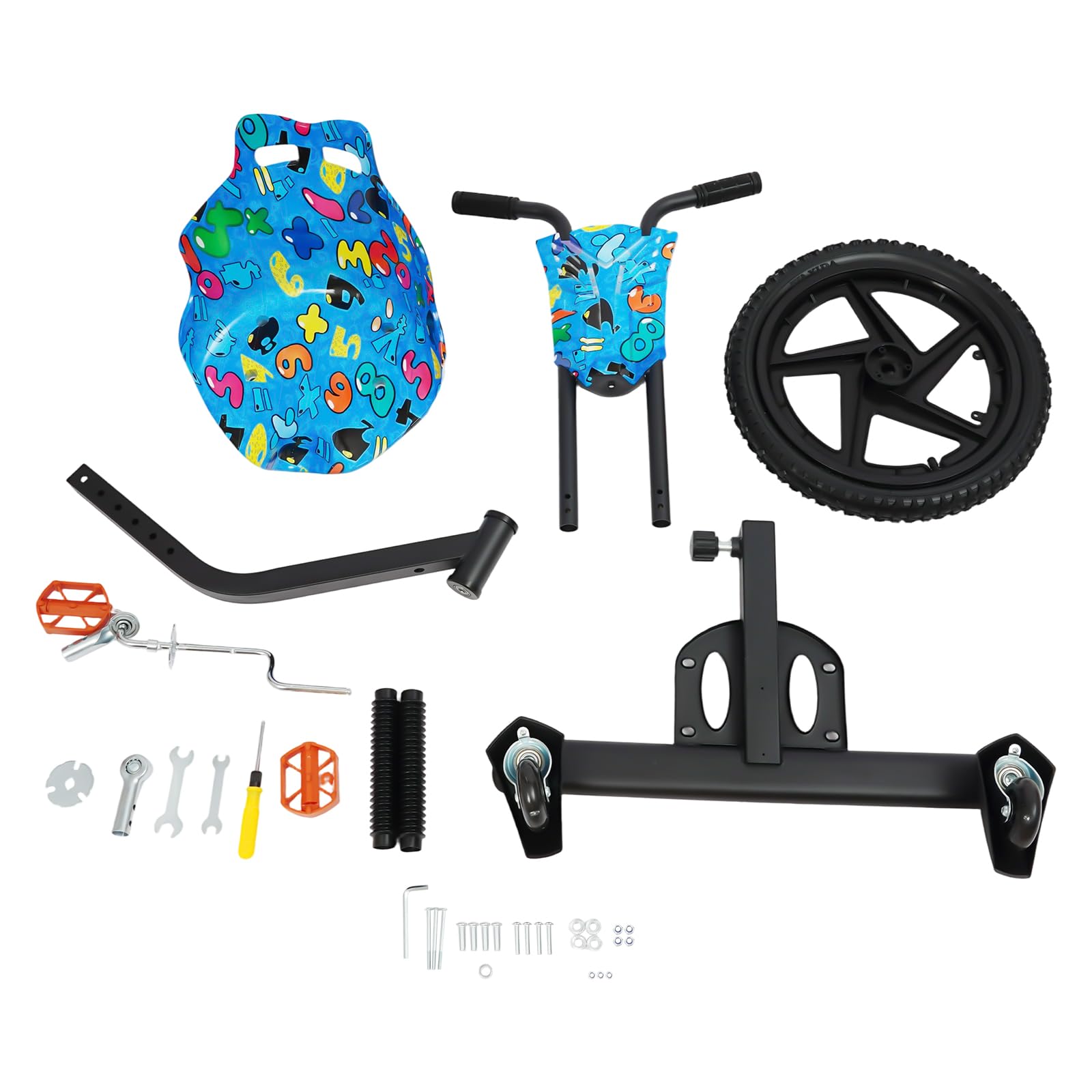 Triciclo infantil Drift Trike, triciclo para niños, estable vehículo al aire libre con ruedas traseras LED, asiento ajustable de 4 niveles, para jardín, parque, escuela, diseño ergonómico