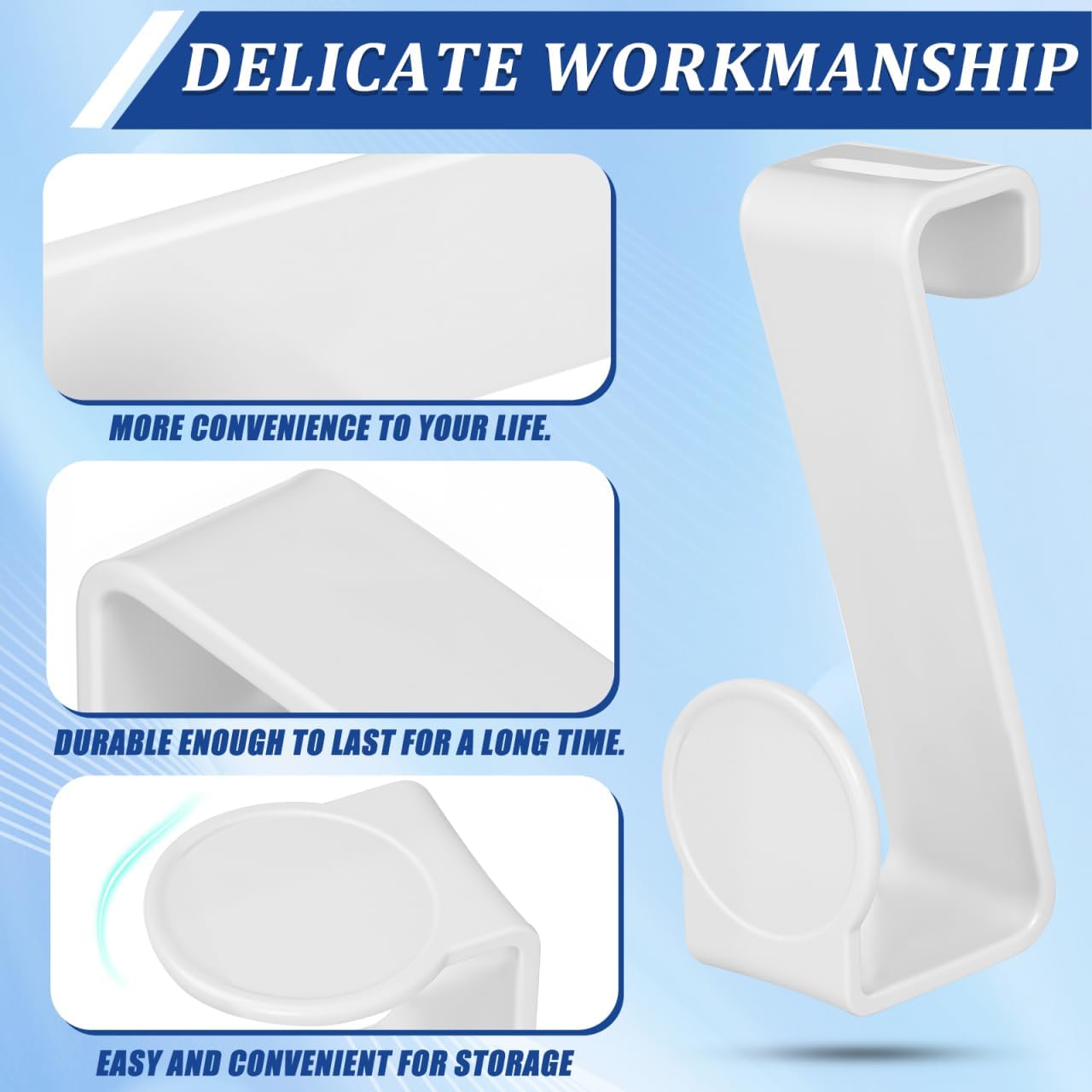 Plastic Potty Hook, 2 Pack Kids Toitle Training Seat Hanger Multifunctional Z Shape Utility Hook Single over the Door Organizer Hanger for Potty Ring Hanging Storage Wardrobes Closets Cabinets