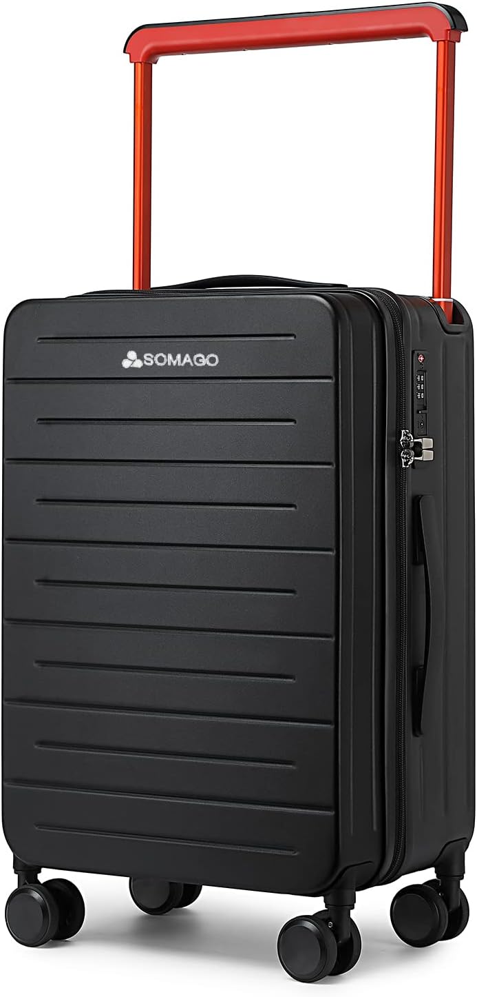 Somago 20 inch Carry On Luggage Wide Handle PC Hardside