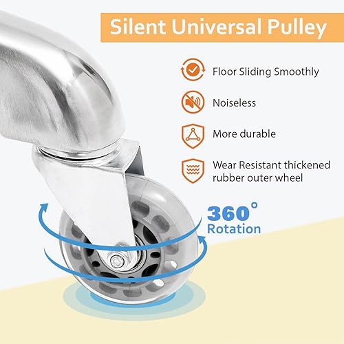 Miniatura 4 de Silla de montar con reposapiés de apoyo trasero, resistente (350 libras), silla giratoria hidráulica ajustable para salón, spa, belleza, masaje,