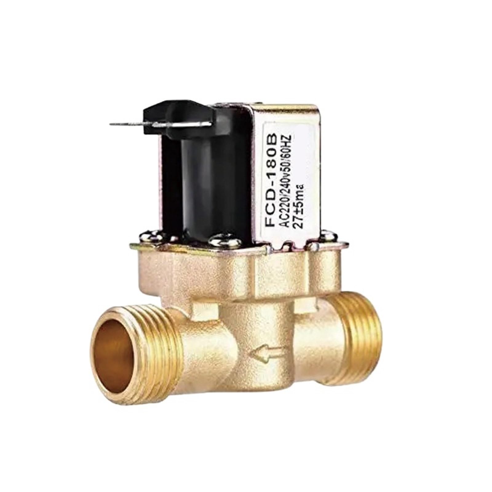 Électrovanne électrique laiton DN15 G1/2 AC220V robinet solénoïde eau
