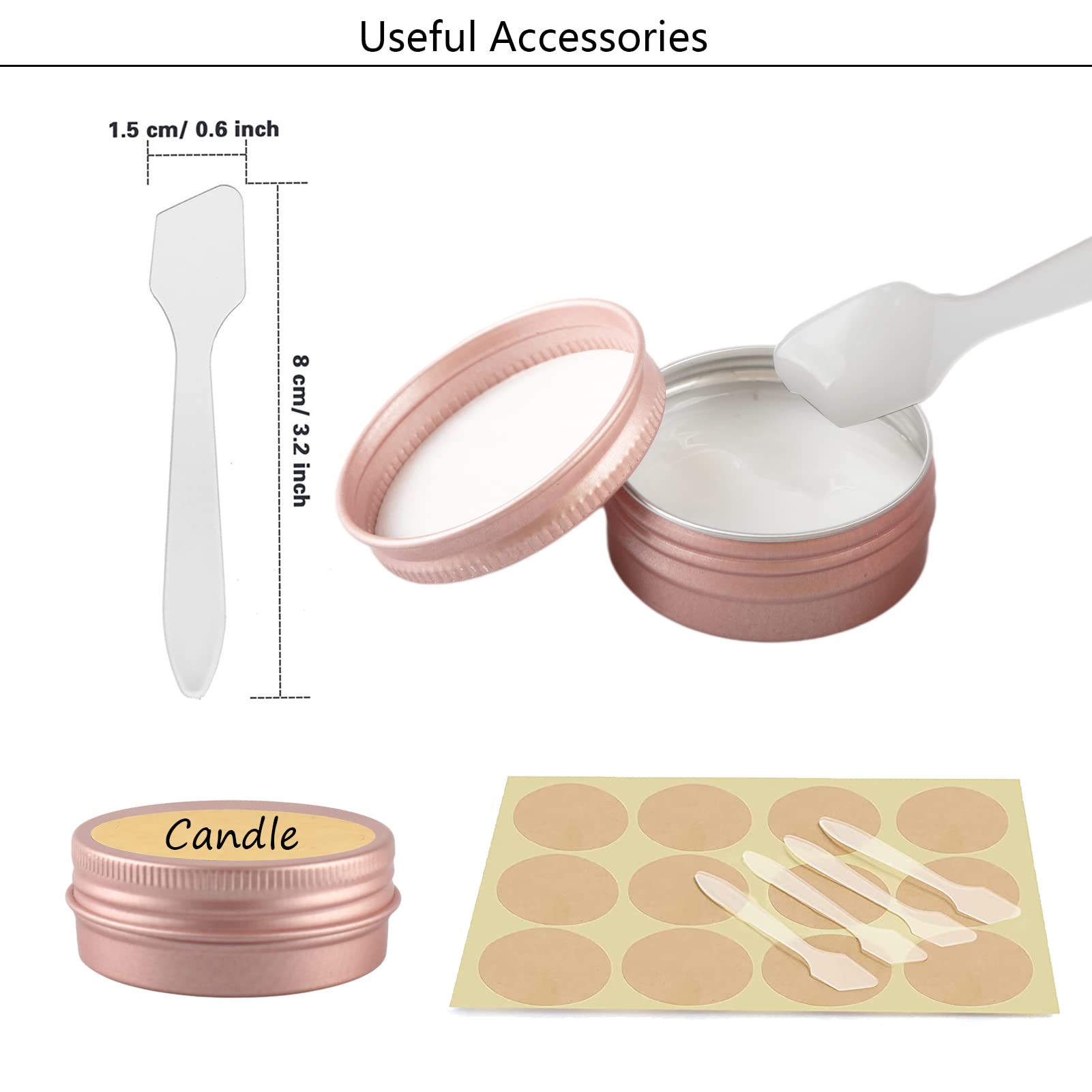 48 Pezzi Vasetti Alluminio, 50ml Rosa opaco - D57mm x H28mm Barattoli di Alluminio, Rotonda Scatola Alluminio, Vasetti Vuoto Metallo Contenitore per Candela Crema Cosmetici Viaggio