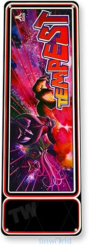 Miniatura 3 de Tinworld Letrero de estaño: Tempest Arcade Shop Sala de juegos Marquesina Decoración de metal Retro Consola A643