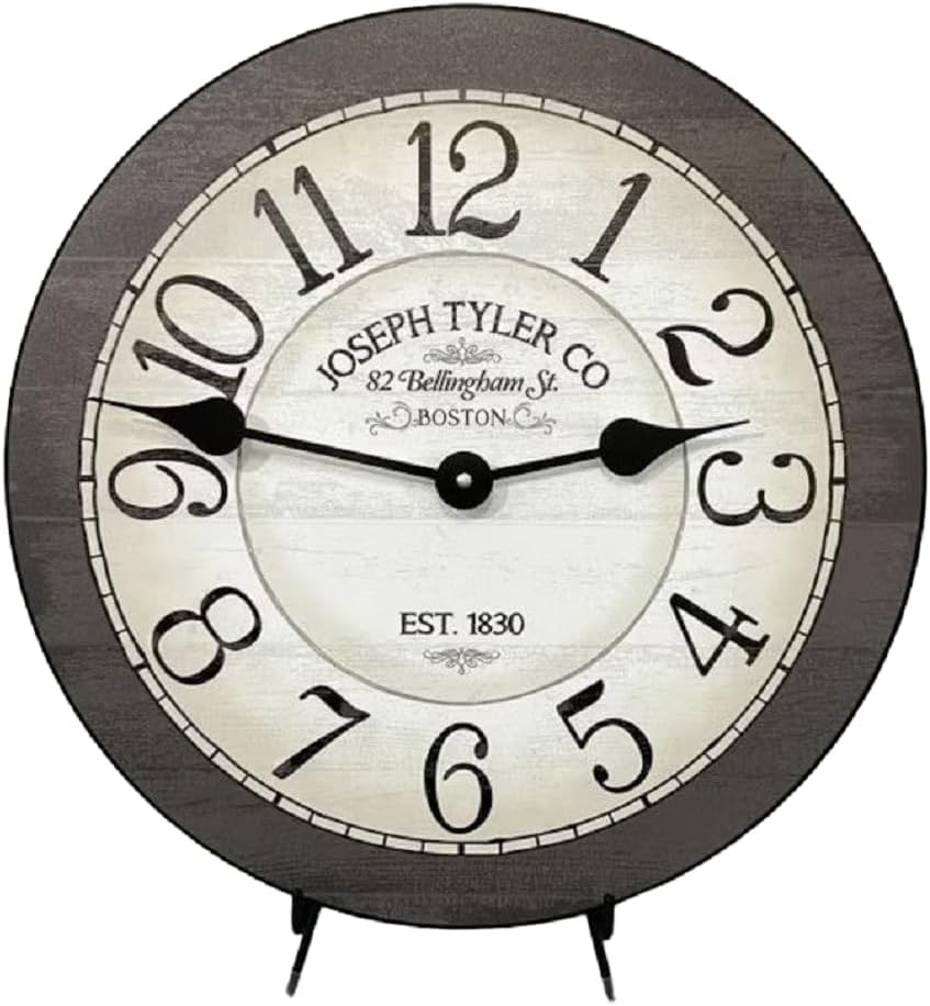 Landry Gray Large Wall Clock | Ultra Quiet Quartz Mechanism | Hand Made in USA Beautiful Crisp Lasting Color | Comes in 8 Sizes | 15-Inch