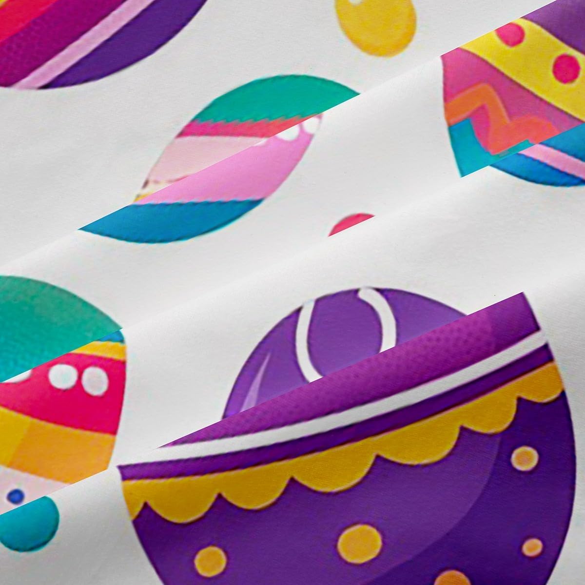 Erosebridal Easter Egg Curtains & Drapes, Happy Easter Theme Curtain 42" Wx63 L 2 Panels Watercolor Polka Dot Blackout Curtains for Kids Girls Boys Teens Women, Rainbow Cartoon Window Treatments