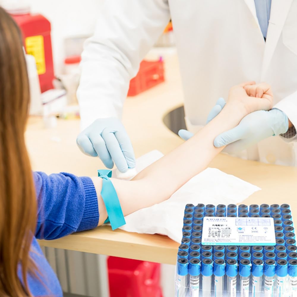 Tubo desechable de recogida de sangre, citrato de sodio 1:9, presión negativa, 5 ml, 100 unidades para recoger muestras de sangre
