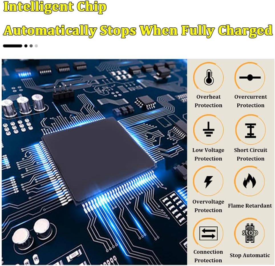 12V Motorcycle Battery Charger for CFMOTO 250CL-X 300CL-X Papio, Smart Automatic Compact Trickle Charger Battery Maintainer Multiple Protection