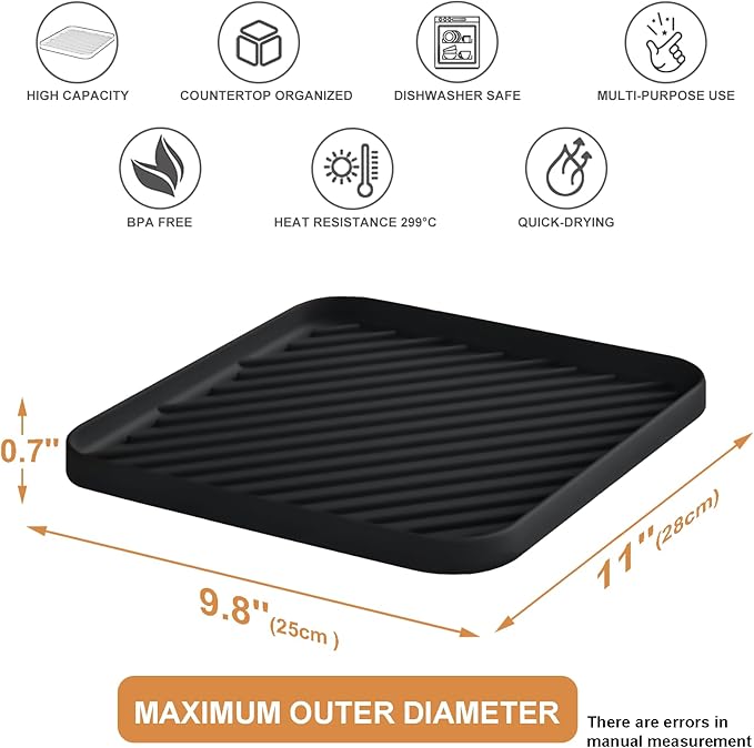 Bandeja organizadora de silicona para fregadero y baño miniatura 3
