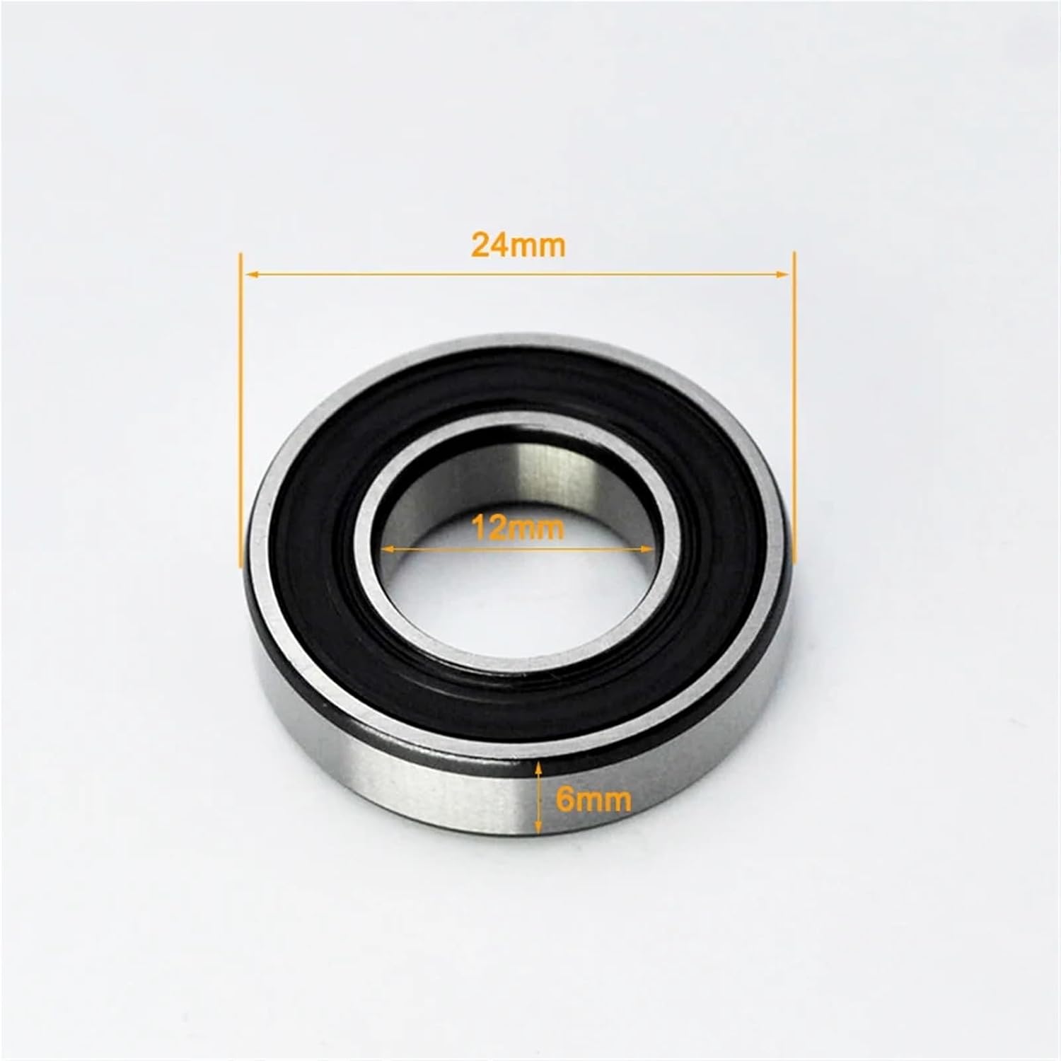 10Pcs 6901 2RS ZZ 12 * 24 * 6mm 6901RS 6901Z DDU 2Z Inner Diameter 12mm Chrome Steel Deep Groove Bikes Bicycles Ball Bearings(6901 ZZ Premium)