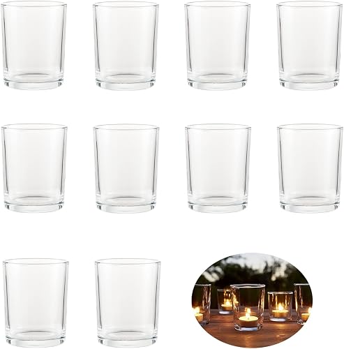 Teelichtgläser Set, Kerzengläser (10 Stück) Te…