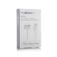 Vista 7 de Aibocn - Cable de sincronización y carga con Dock de 30 pines certificado MFi para iPhone 4 4S / iPad 1 2 3 / iPod Nano/iPod Touch - Blanco
