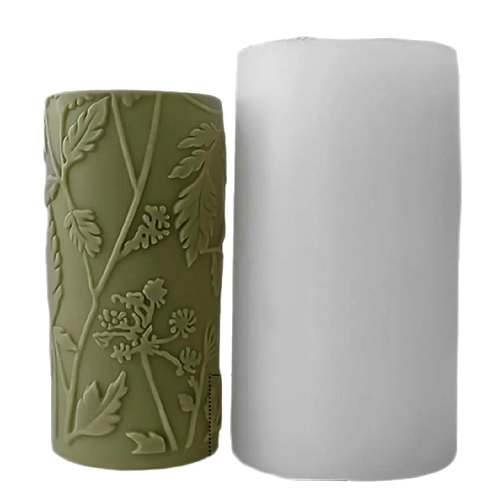 hogtnd Silicone Cylinder Mould for Handmade Candles, Embossed Star Details, Safe Accessories for Family Activities, Candle Making, Silicone Mould