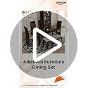 Image of Sheesham Wood 4 Chair with 1 Bench Dining Table Set with Cushioned Chairs for Dining Room | Living Room | | Hotels Restaurant (6 Seater with Bench, Walnut B)