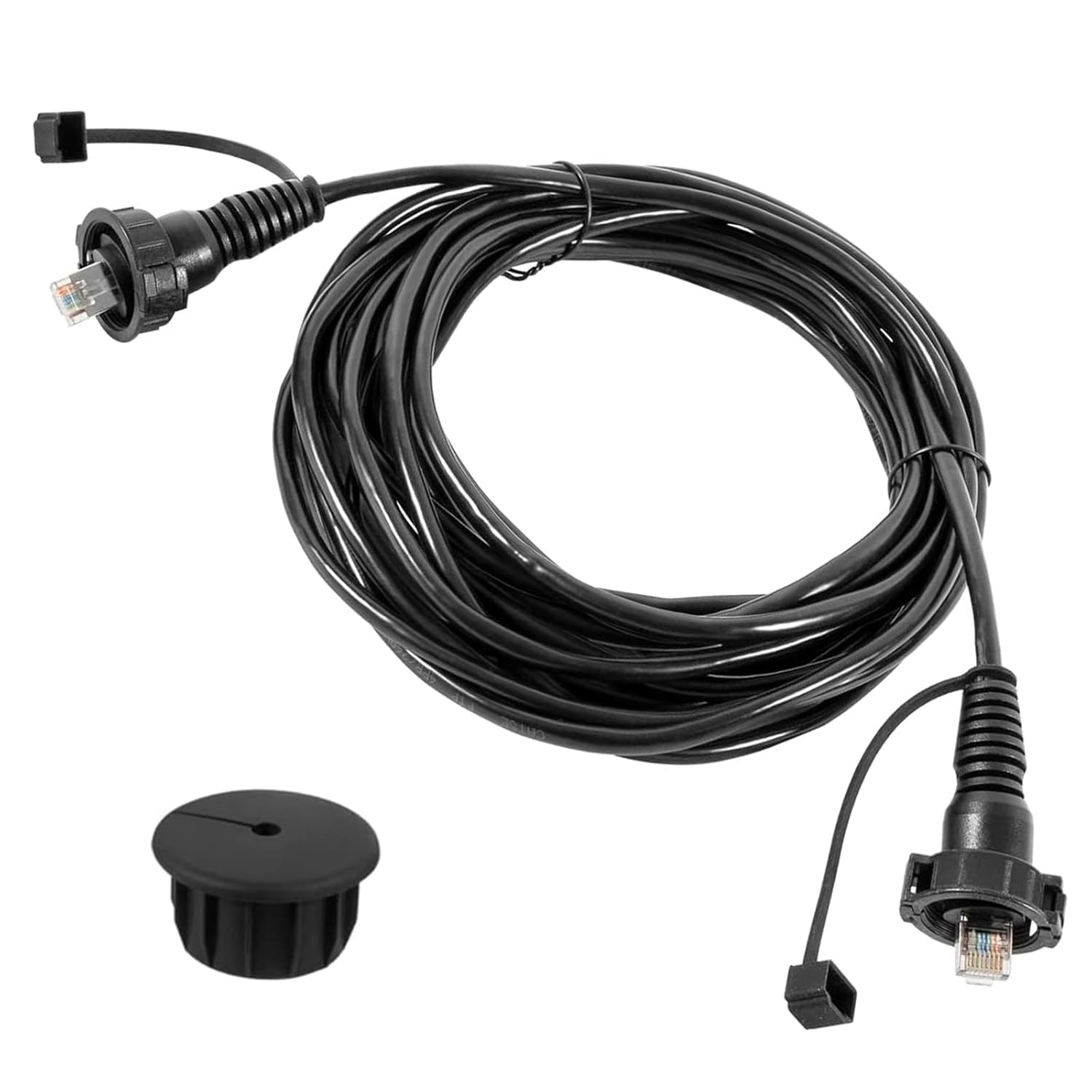mooncar 20 Ft Marine Network Cable 010-10551-00 for Marine RJ45 Fit for Garmin Navigation Screen Devices with Split Connector and Waterproof Cap