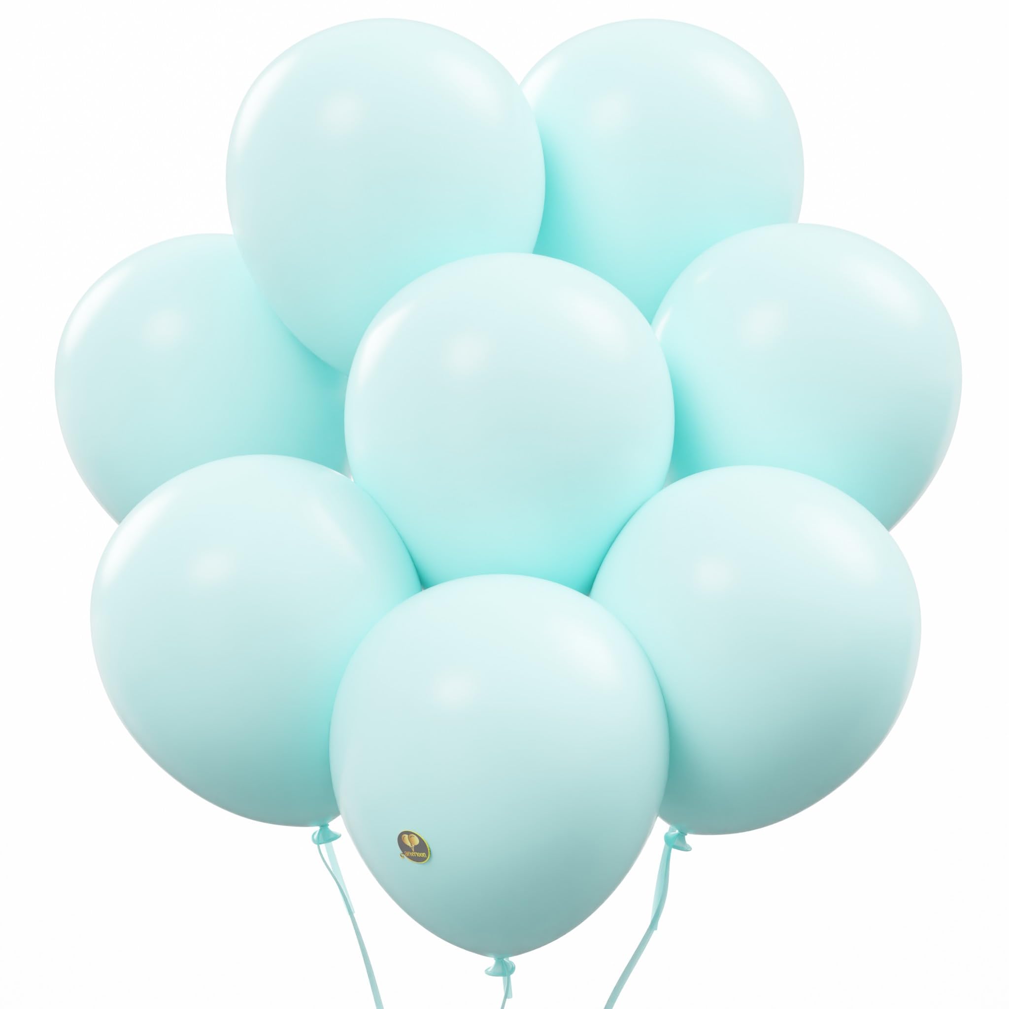AFTERLOON® Biodegradable Balloons 24 pcs Pastel Mint 12 Inch, Natural Rubber Latex Plastic-Free Alternative Matte Color Durable Thickened Extra Strong Helium Float, ballon baloon Globos Decor De