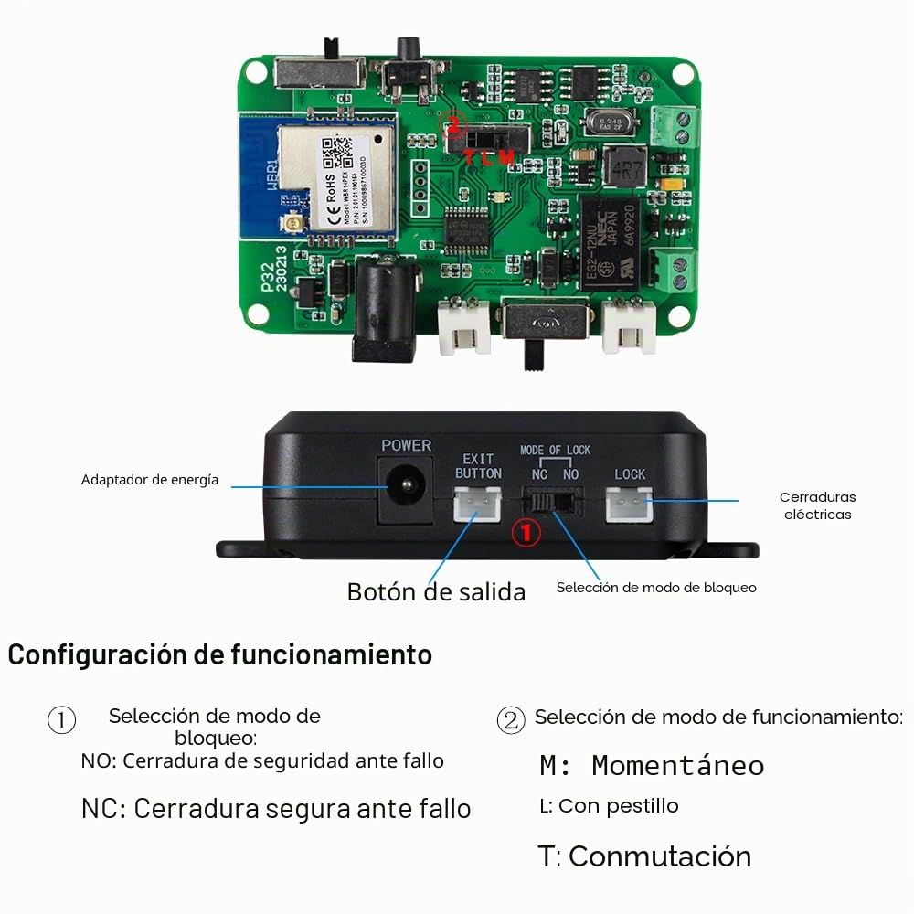 Tuya - Kit completo de sistema de control de acceso, abridor de puerta de control remoto de 433 MHz, cerradura magnética de 180 kg, transmisores remotos de 30 m