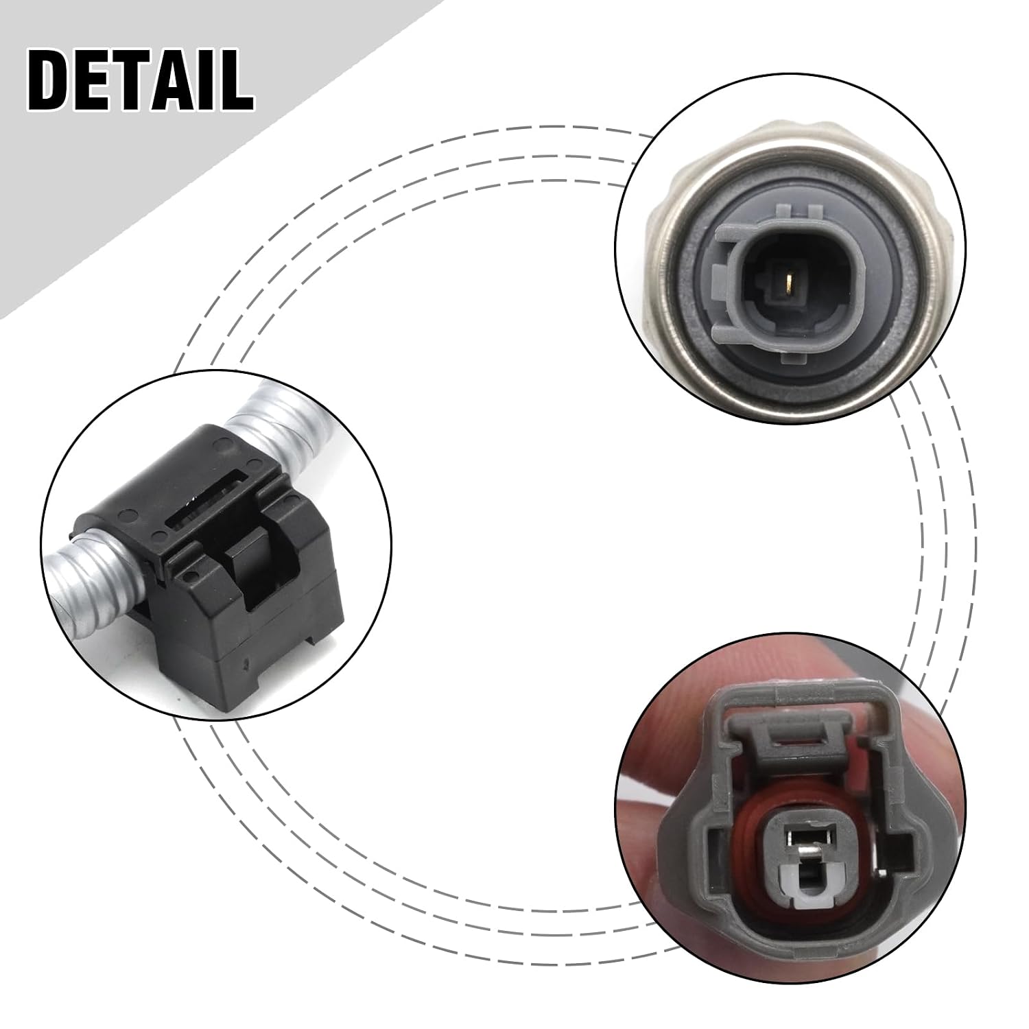 2Pcs 82219-07010 Knock Sensor with Harness, Replacement for Toyota 4Runner 1996-2002, Replaces 82219-07010, 89615-12040