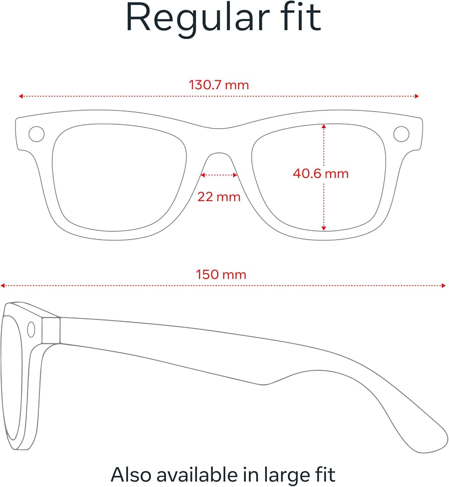 Ray-Ban Meta (Gen 1), Wayfarer, Matte Black | Smart AI Glasses for Men, Women — 12 MP Ultra-Wide Camera, Open-Ear Audio, Video Recording, Bluetooth — Polarized Gradient Graphite Lenses — Sunglasses