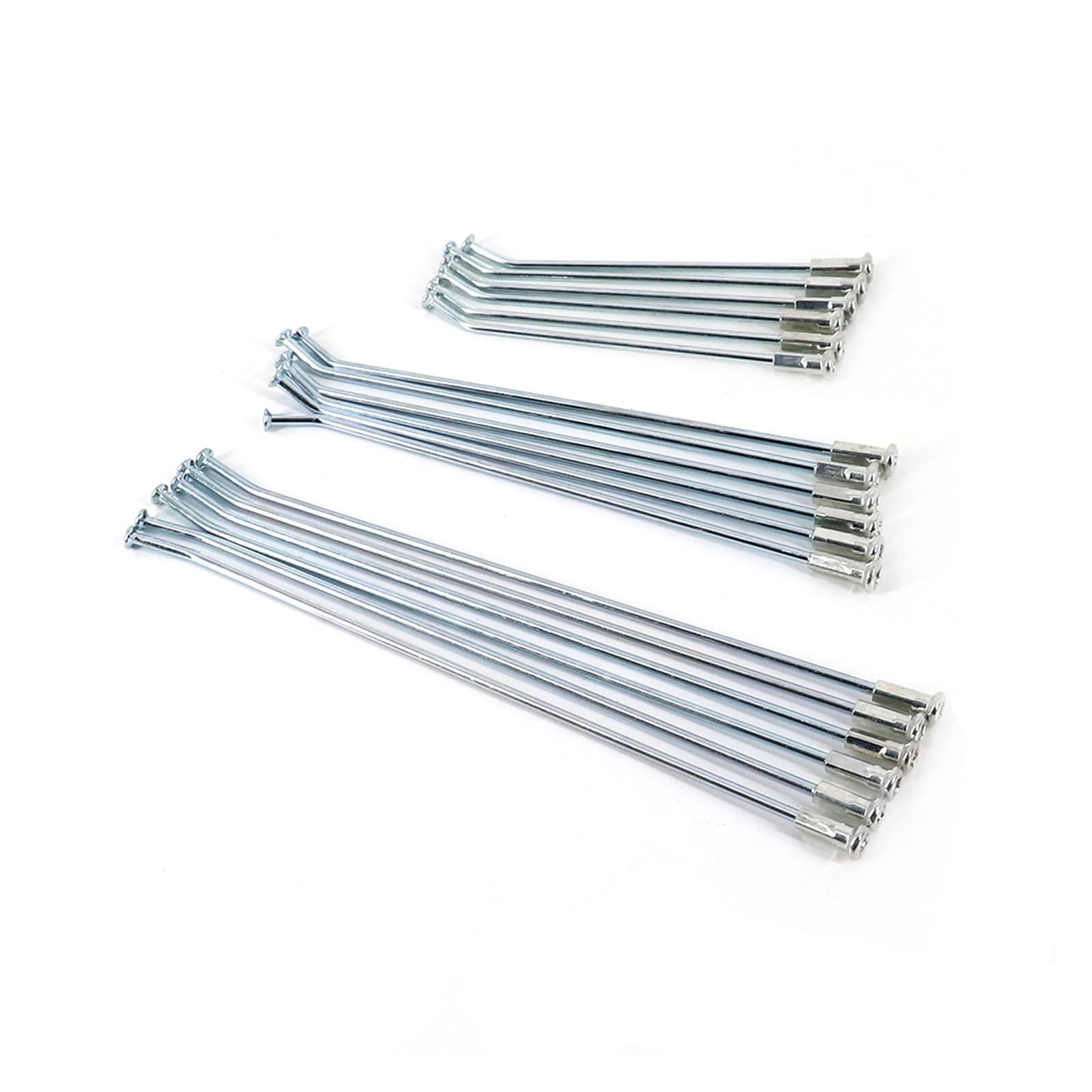 14 raggi per ruote di moto, diametro filettatura 3 mm, lunghezza 124 mm-225 mm, con nippli e raggi posteriori adatti per moto