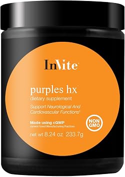 Invite Health Purples Hx - Fruit and Vegetable Supplement, Superfood Powder - Formulated with Powerful Extracts from a Mix of Berries, Purple Carrots, and Beet Roots Plus Probiotics - 30