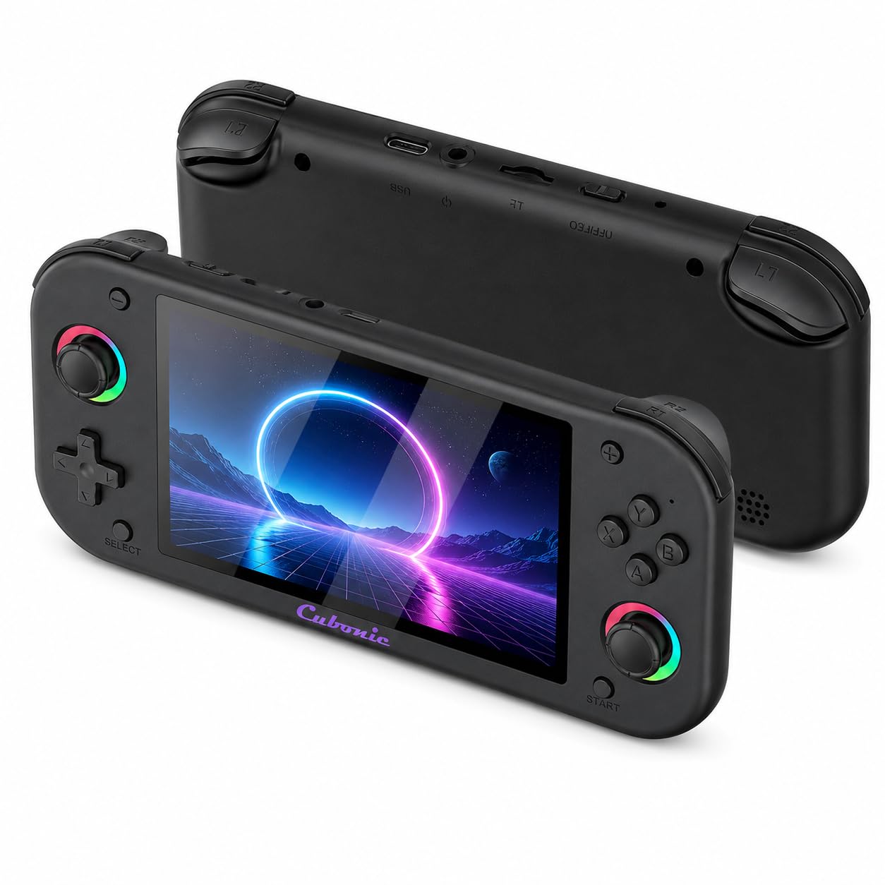 Cubonic M26 Portable Gaming Console, Beige, 5.1" HD Display, 20000+ Preloaded Retro Games, Built-in Stereo Speakers, Expandable Storage, Classic Controls, RGB Dual Joystick, 3000mah Battery Life (VividGo M26 Black)-image-39