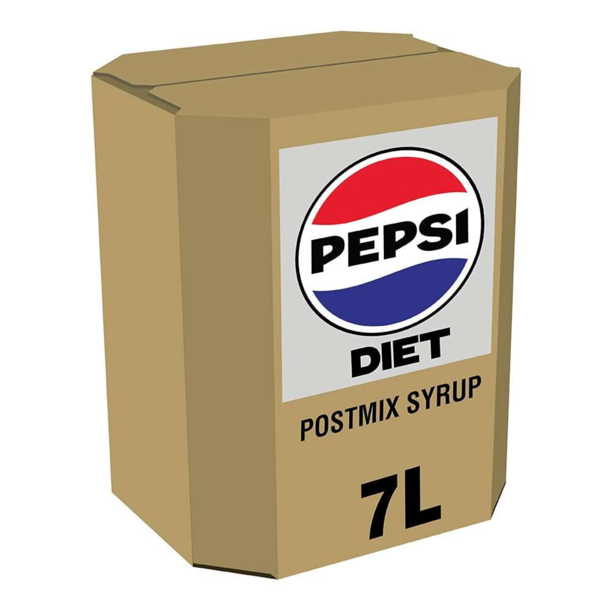 Pepsi Diet Post Mix BIB Syrup for Dispensers - Makes 42 Litres Finished Product - 7 Litres