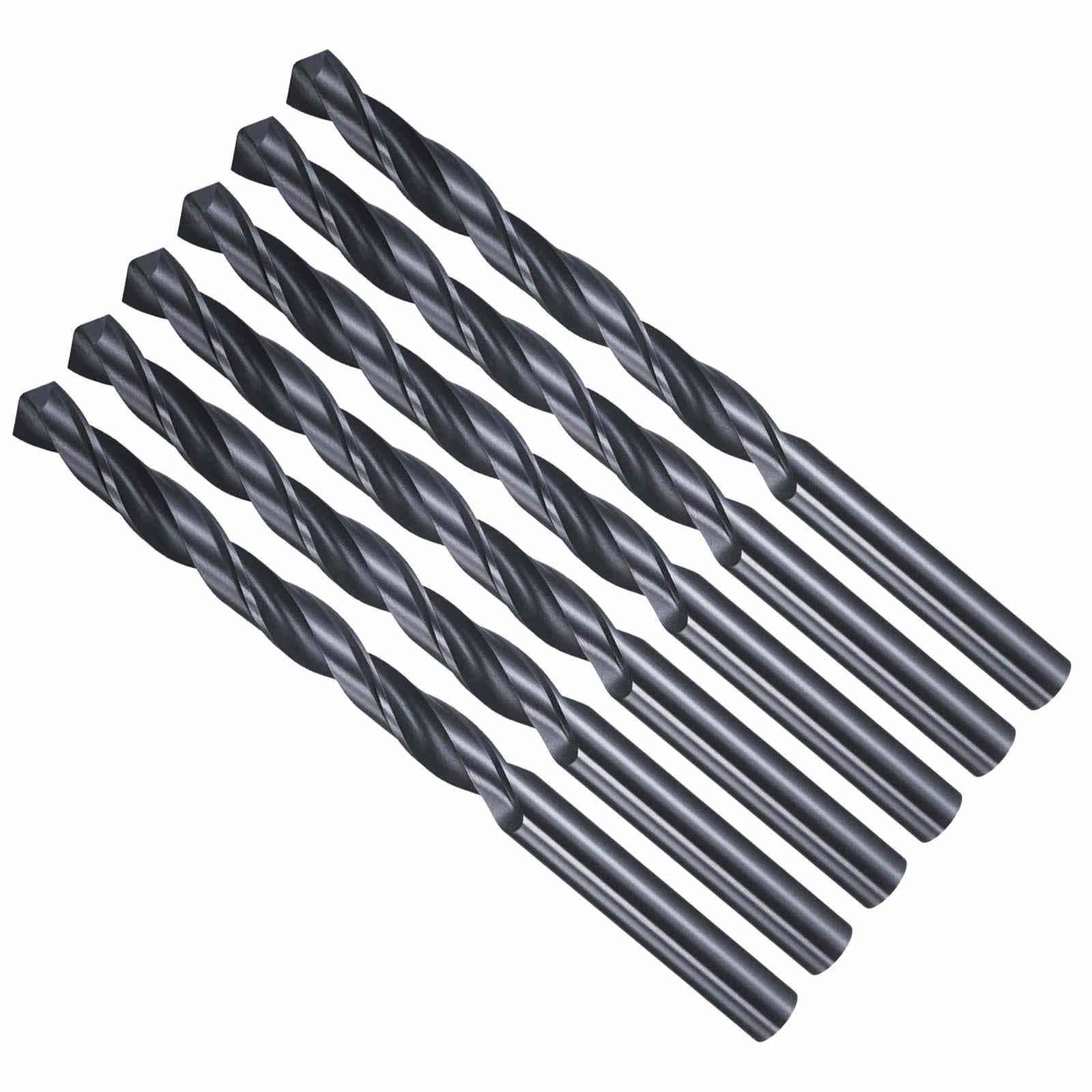 CoCud 7.9mm Drill Bit, 5/16" Cutting Diameter, 4241 HSS Nitriding Black 118° Cutting Angle Versatile Bits - (Applications: for Drilling Plastic Wood Soft Metal), 6-Pieces — image 1