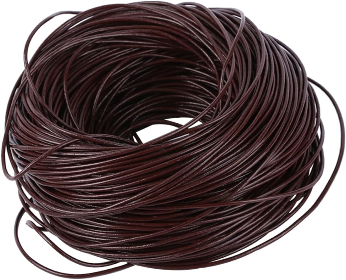 DIY Jewelry Supplies Waxed Cowhide Round Leather Cords Yards for Macrame