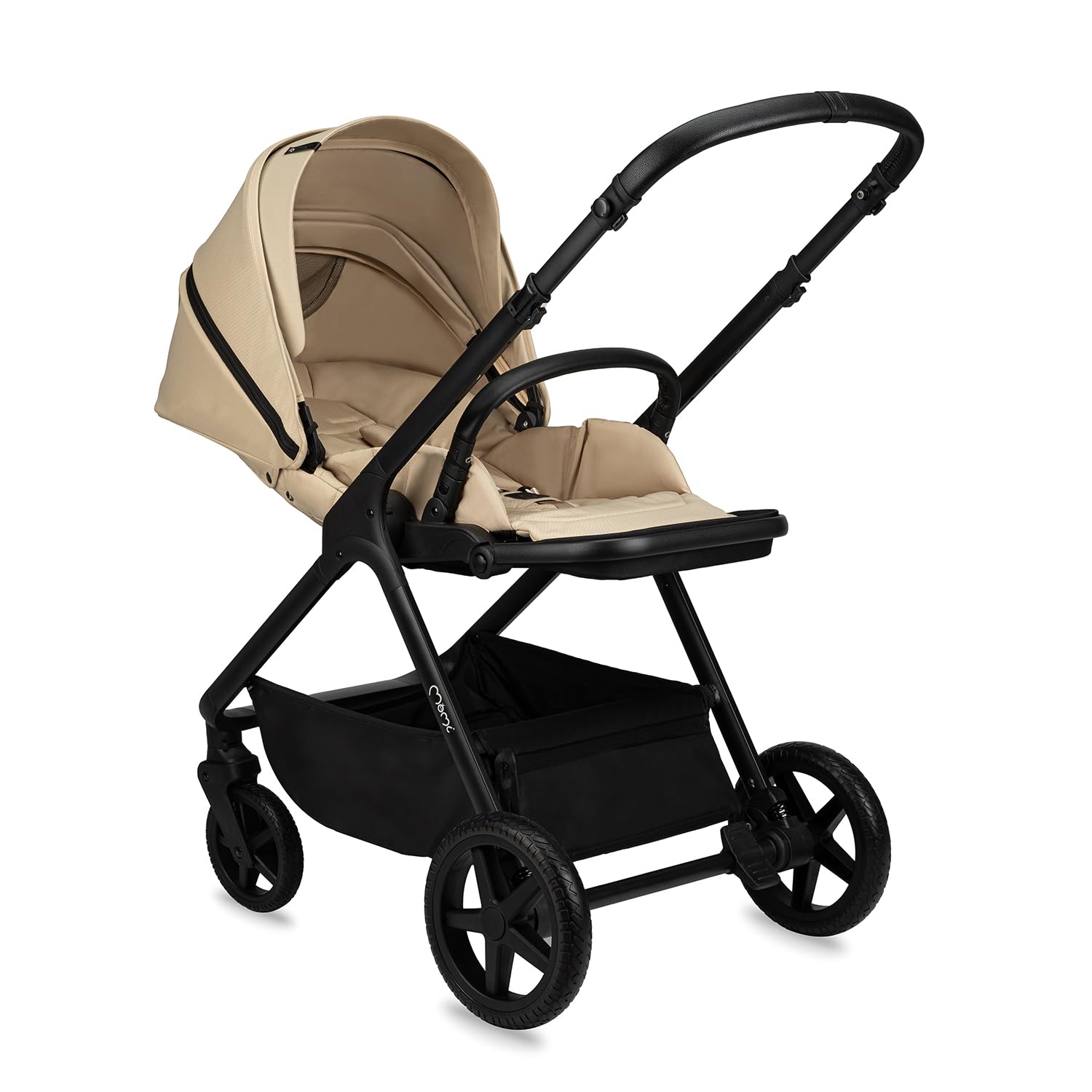 MoMi GISELLE Kombi-Kinderwagen 2 in 1 mit Buggy-Funktion, 5-Punkt-Sicherheitsgurt, ab dem 1. Lebenstag, bis 22 kg Körpergewicht (Buggy), Einkaufskorb, Matratze, Regenschutz und Wickeltasche